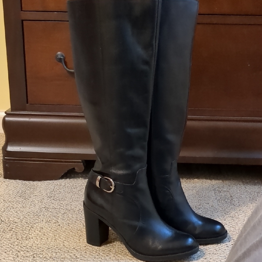 Franco Sarto Knee-High Black Boots